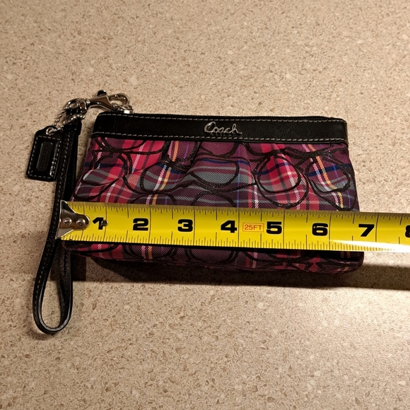 Coach Tartan Plaid Wristlet - Picture 4 of 6